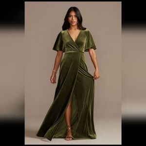 Elegant Olive Green Maxi Dress